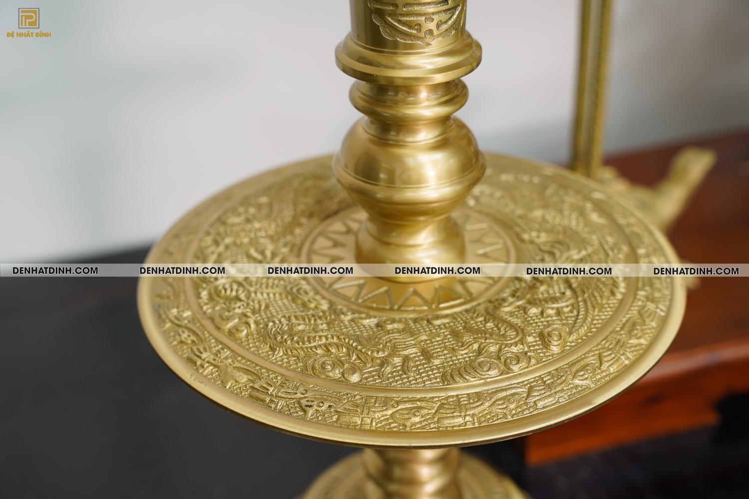 Bộ đỉnh đồng ngũ sự Song Long Tứ Linh Phụng Gia Tiên 65cm - Màu đồng Catut - Ảnh 9