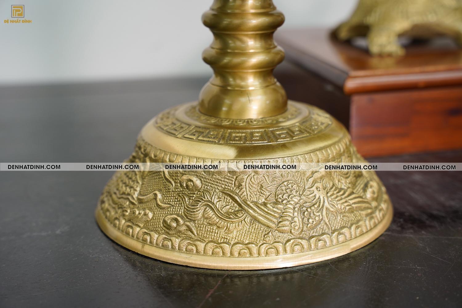 Bộ đỉnh đồng ngũ sự Song Long Tứ Linh Phụng Gia Tiên 65cm - Màu đồng Catut - Ảnh 10