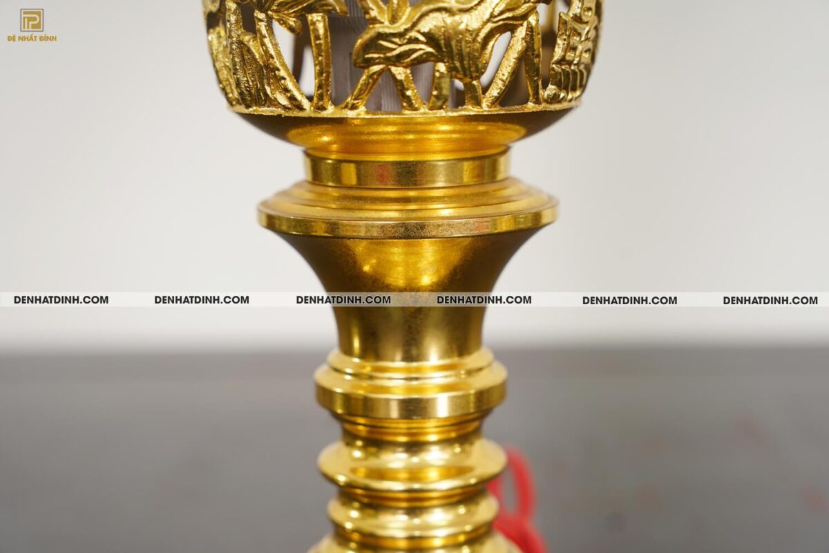 Đèn thờ điện dát vàng 24k cao 42cm, 44cm, 52cm, 57cm - Ảnh 8