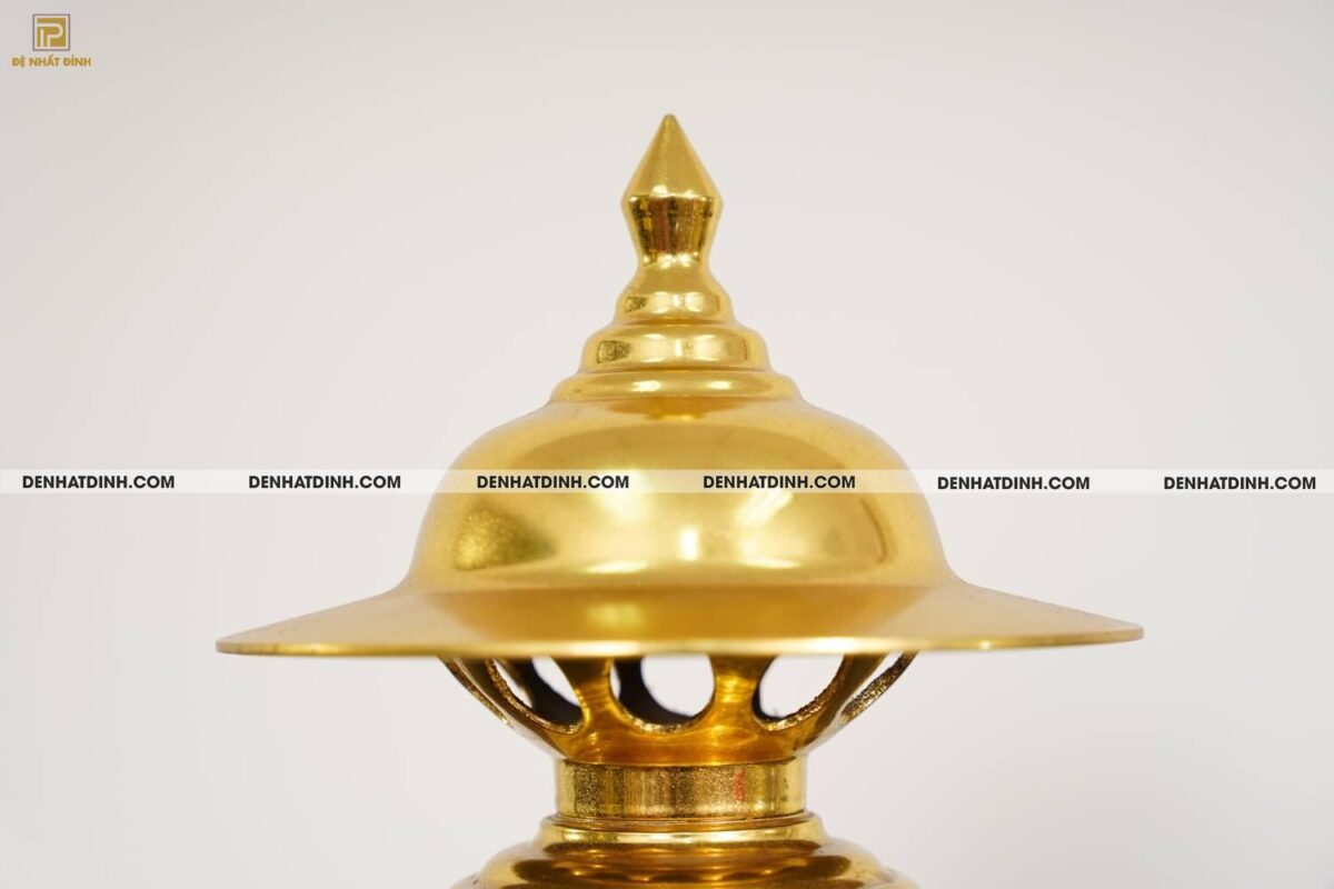 Đèn thờ điện dát vàng 24k cao 42cm, 44cm, 52cm, 57cm - Ảnh 4