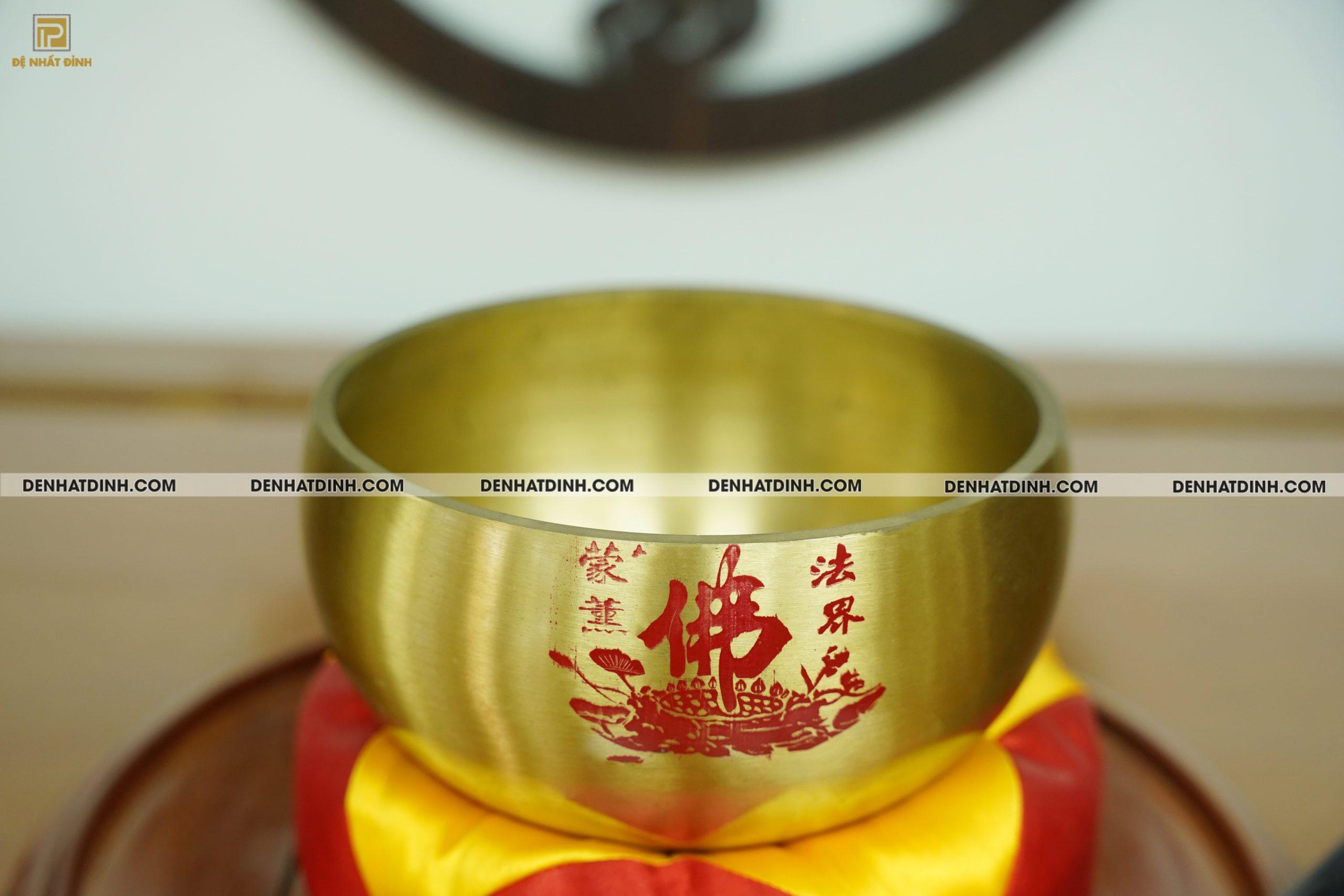 Chuông bát bằng đồng size 14cm - Ảnh 6