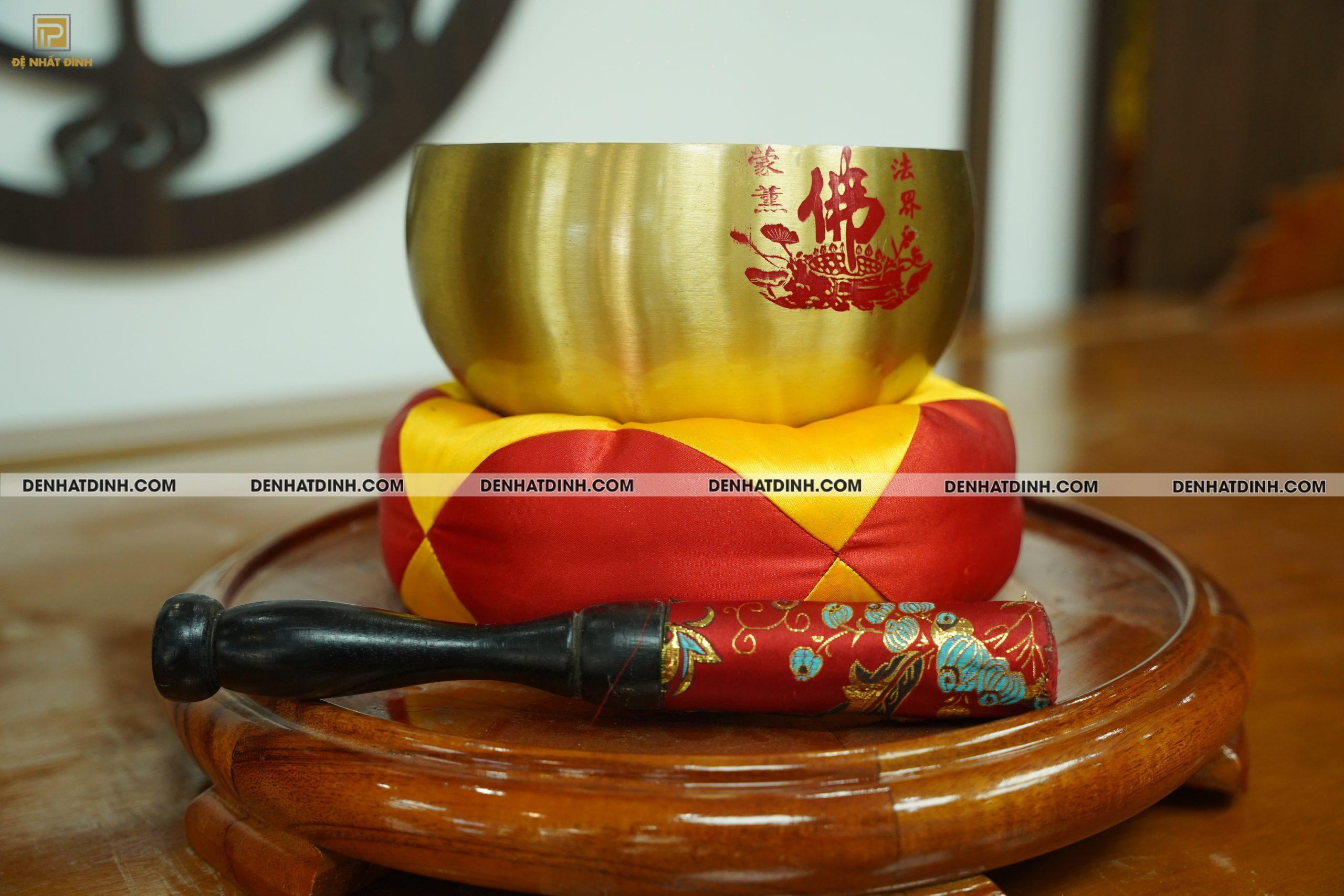 Chuông bát bằng đồng size 14cm - Ảnh 2