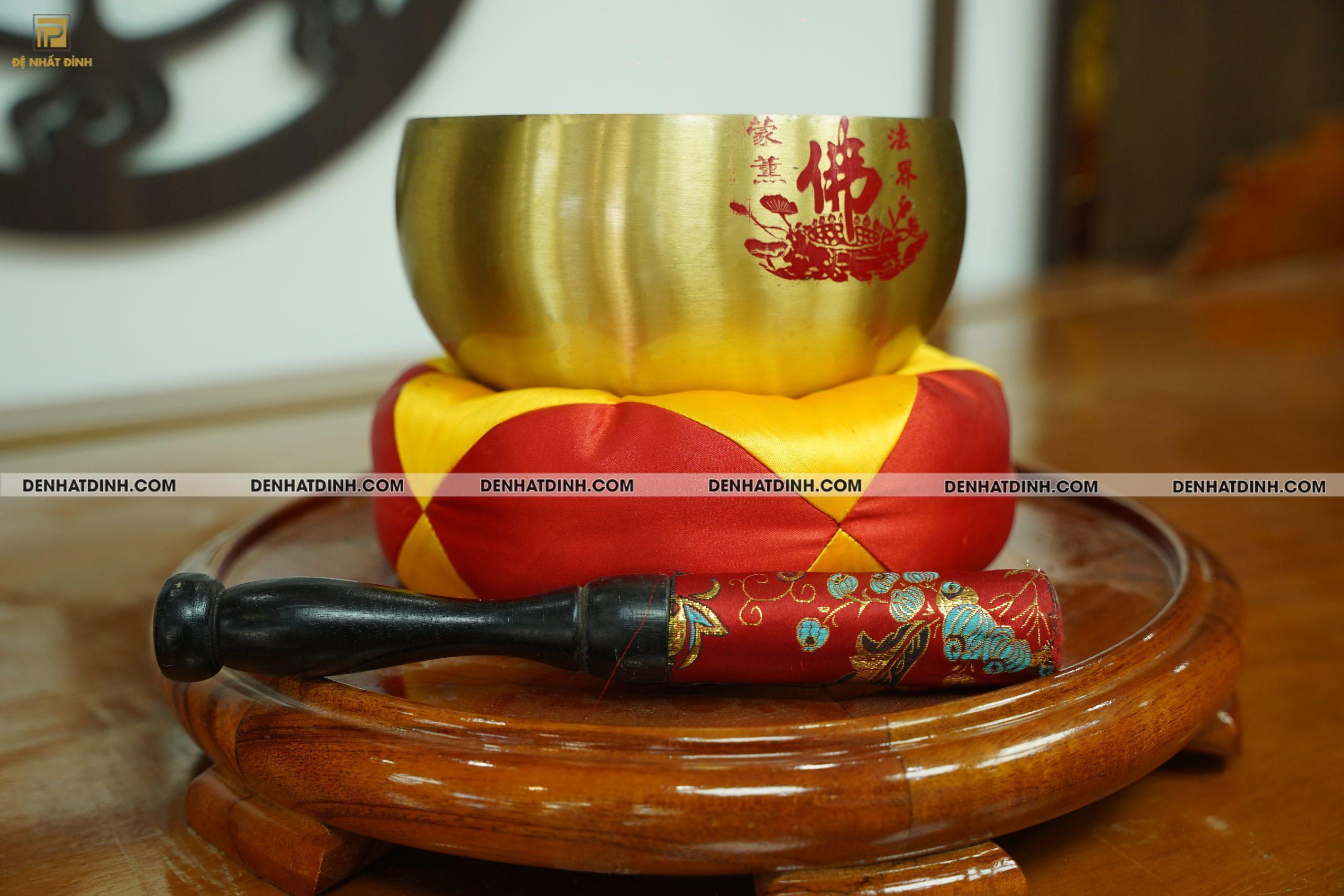 Chuông bát bằng đồng size 14cm - Ảnh 3
