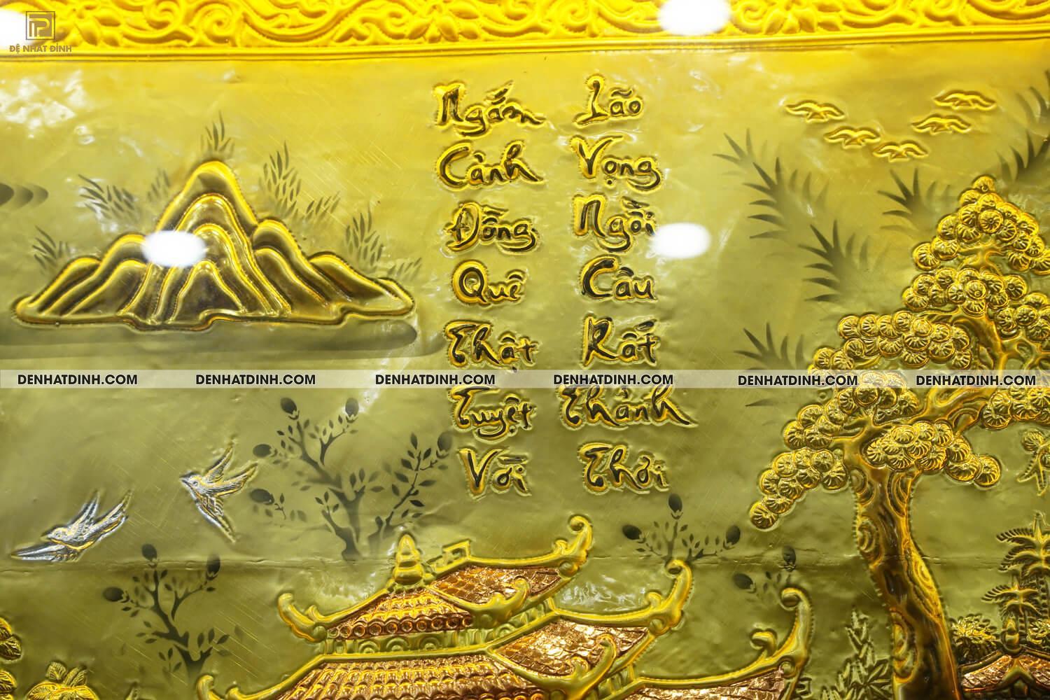 Tranh đồng quê dát vàng khung đục 1M2*2M3 - Ảnh 8