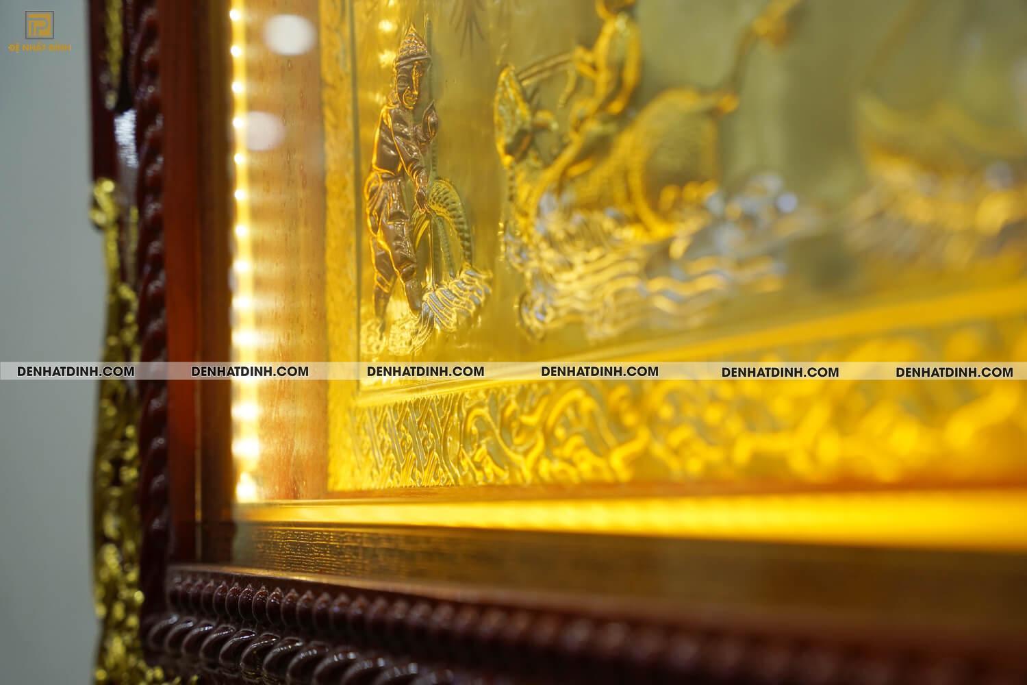 Tranh đồng quê dát vàng khung đục 1M2*2M3 - Ảnh 4