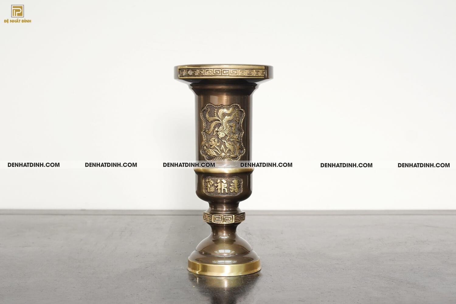 Ống hương cao 35cm màu hun giả cổ - OH35CN - Ảnh 5