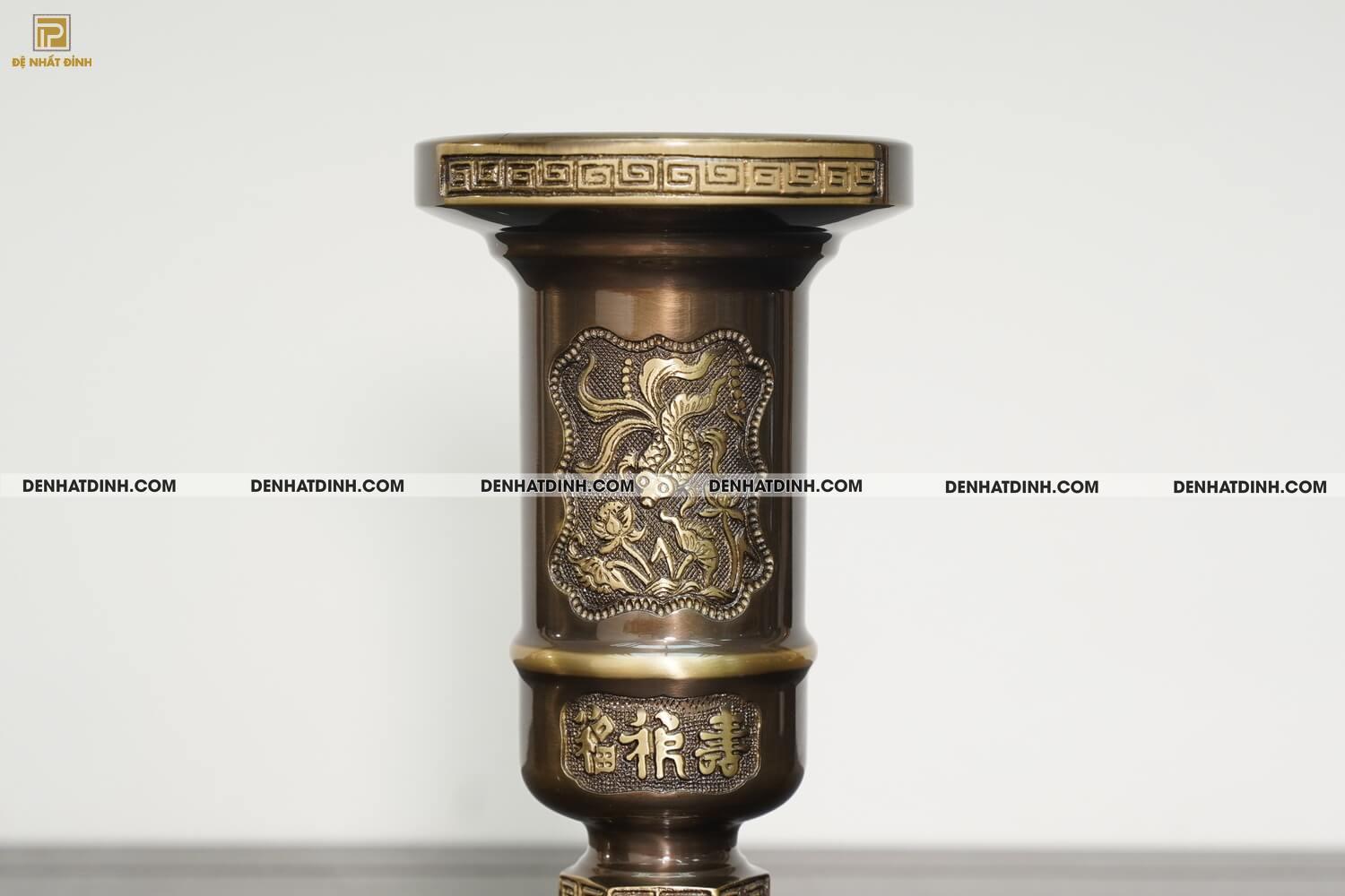 Ống hương cao 35cm màu hun giả cổ - OH35CN - Ảnh 3