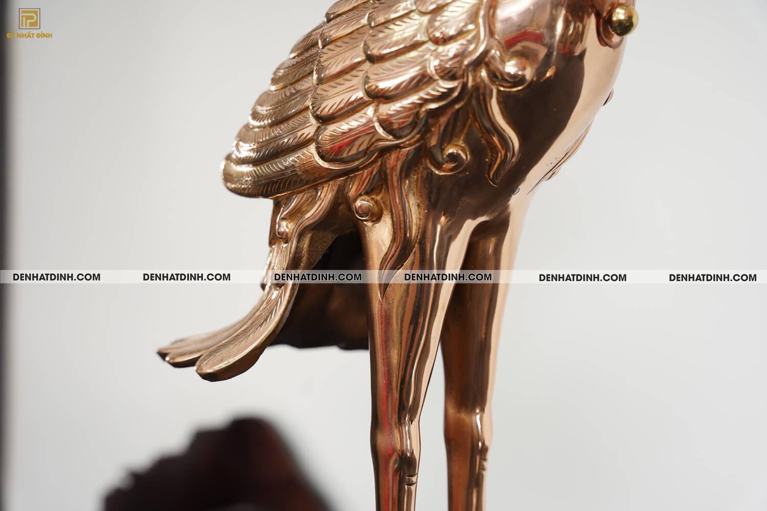 Bộ đỉnh thờ bằng đồng đỏ tam sự Nến hoa sòi cao 70cm - Ảnh 12