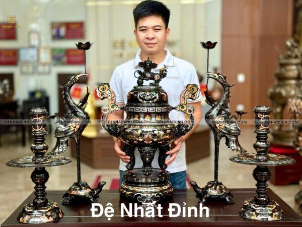 Alternative view of Đỉnh đồng Pháp Lam cao cấp - Mẫu độc quyền