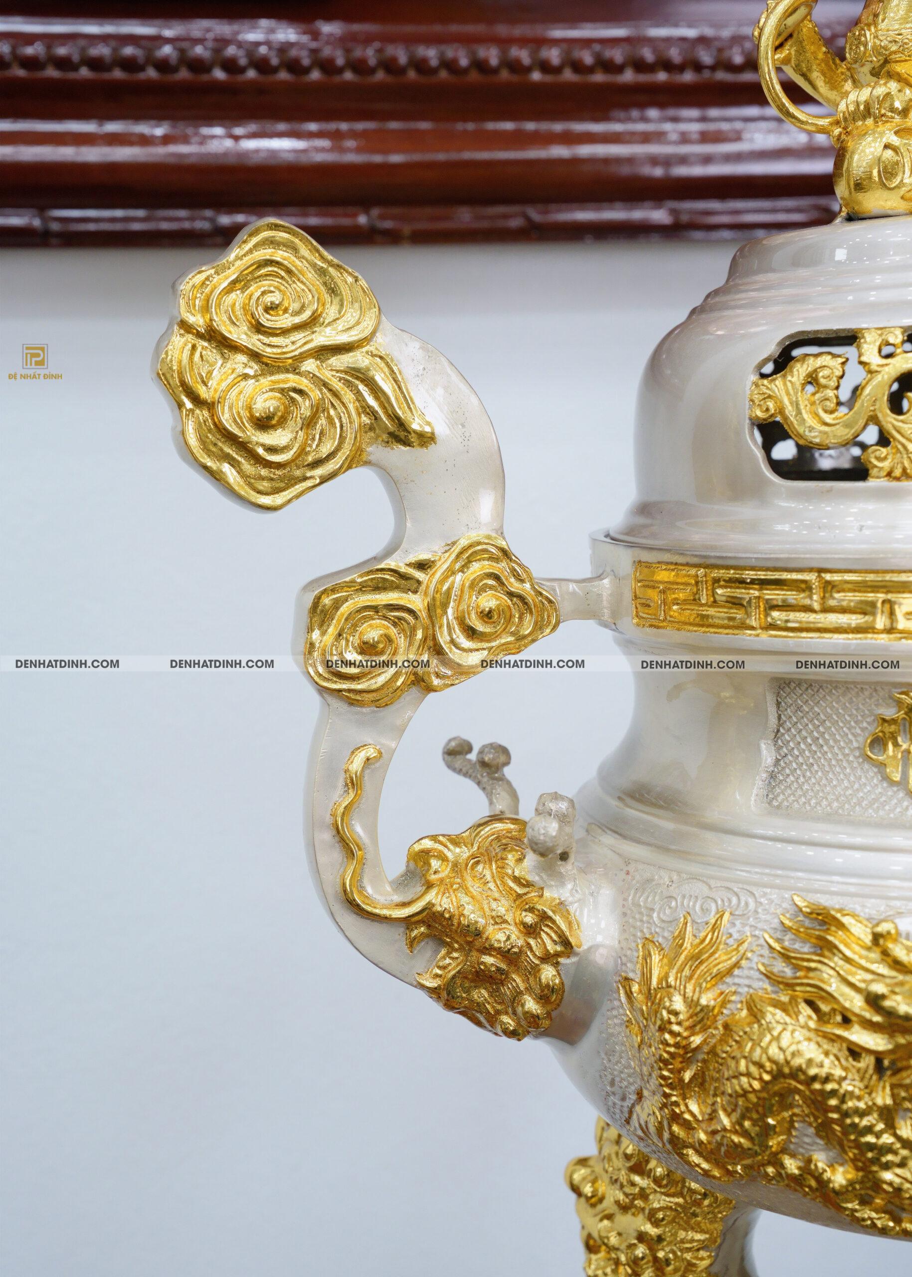 Bộ tam sự hạc Kim Bảo mạ bạc vàng - Ảnh 12