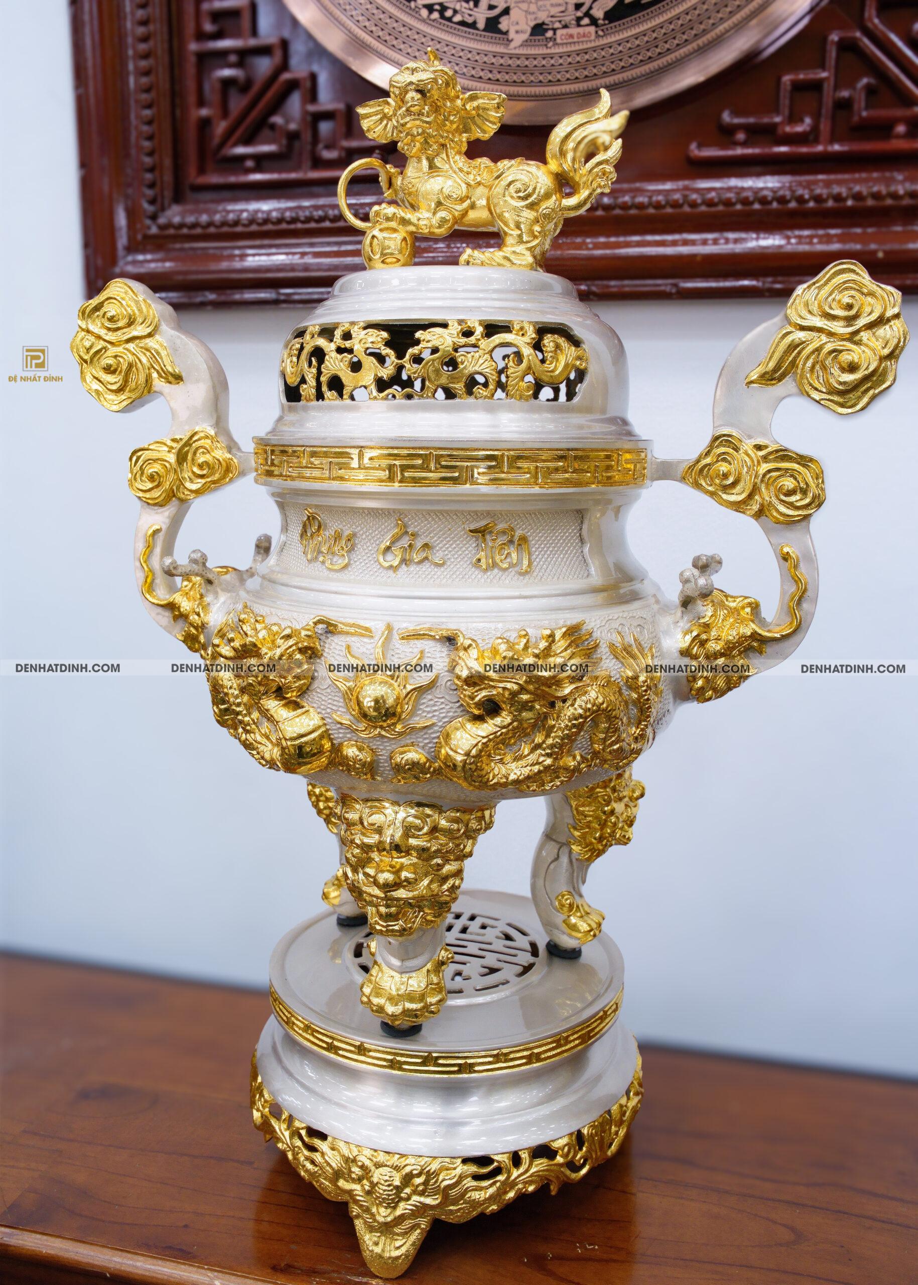 Bộ tam sự hạc Kim Bảo mạ bạc vàng - Ảnh 10