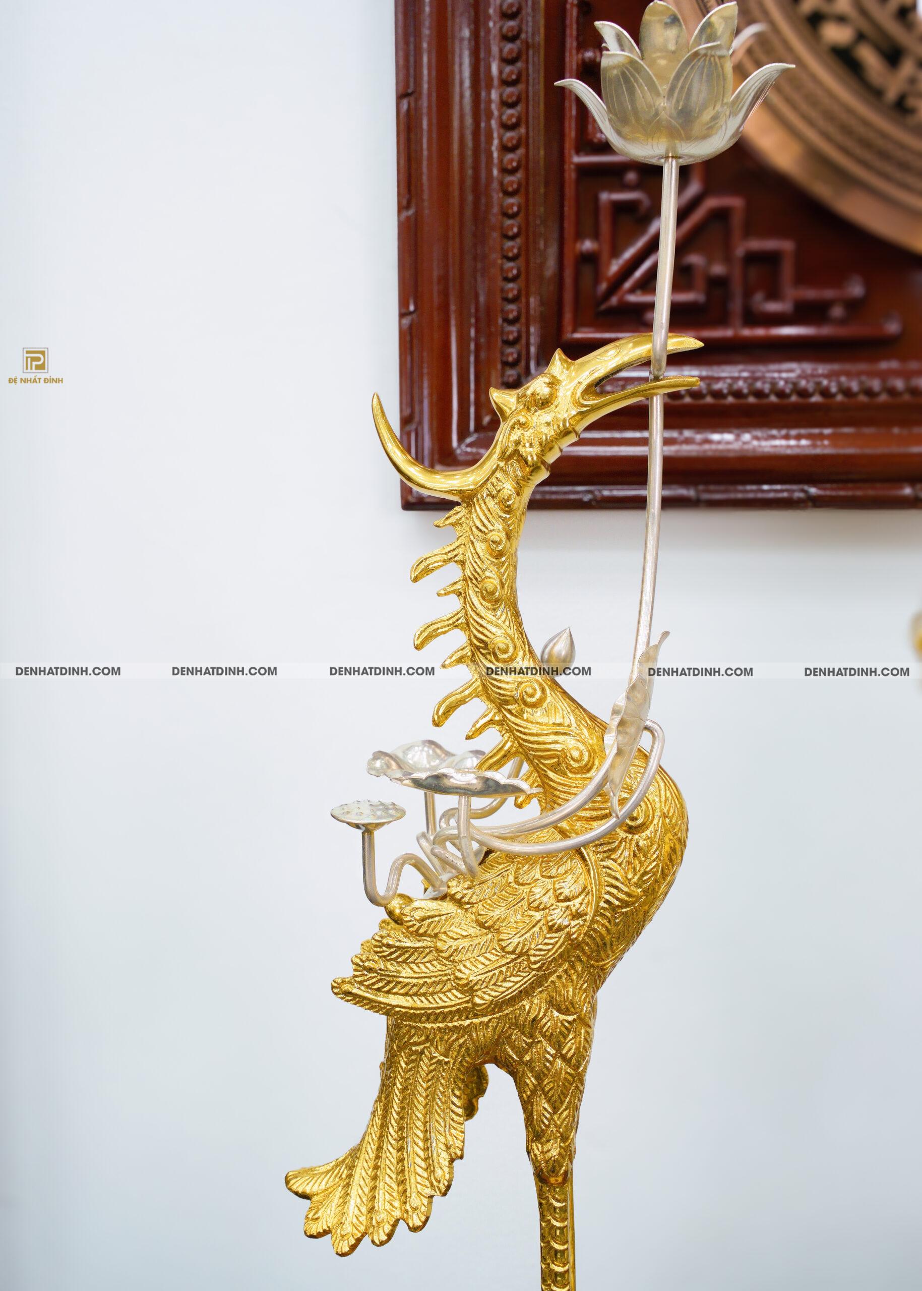 Bộ tam sự hạc Kim Bảo mạ bạc vàng - Ảnh 8