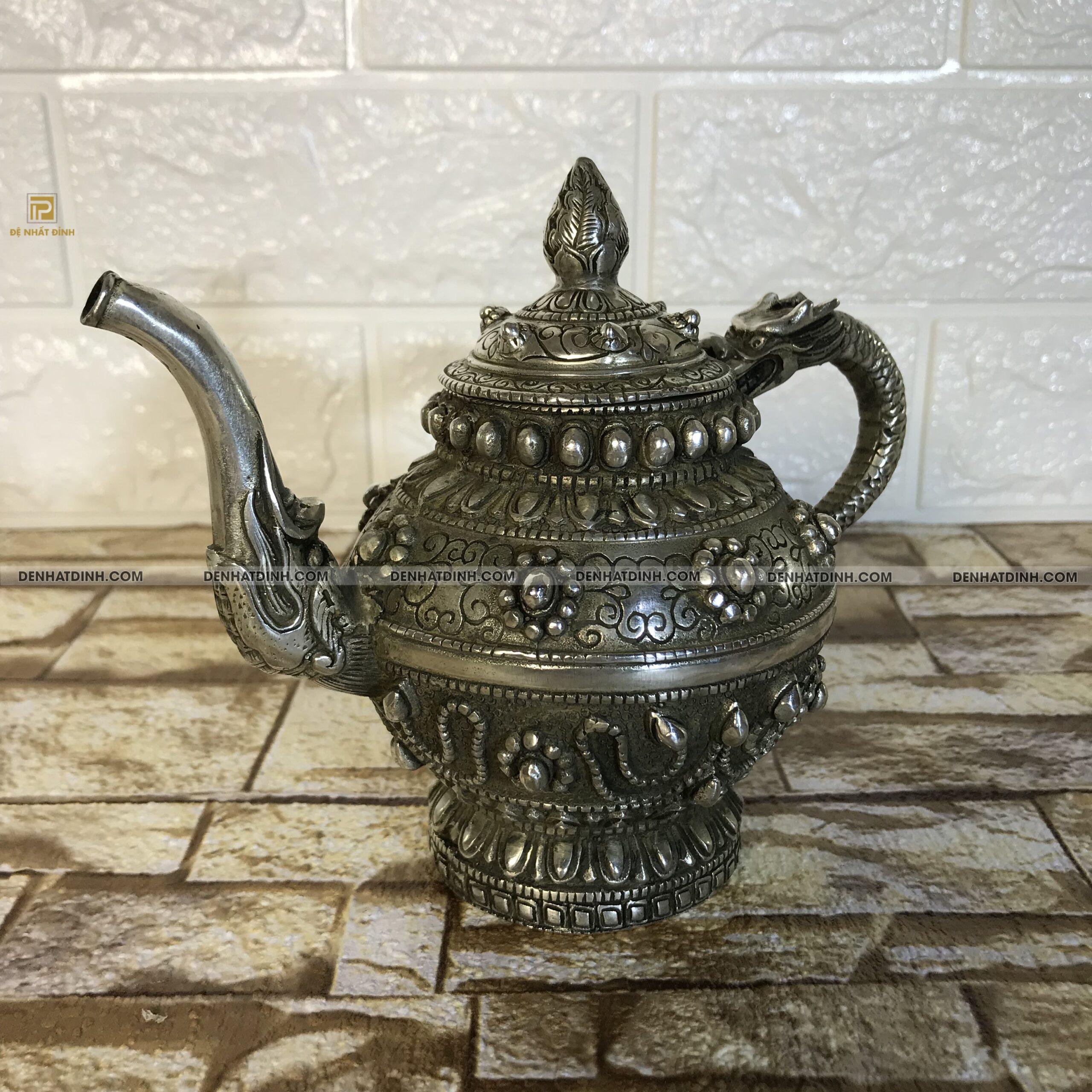 Ấm đồng cổ hoa văn rồng - Ảnh 6