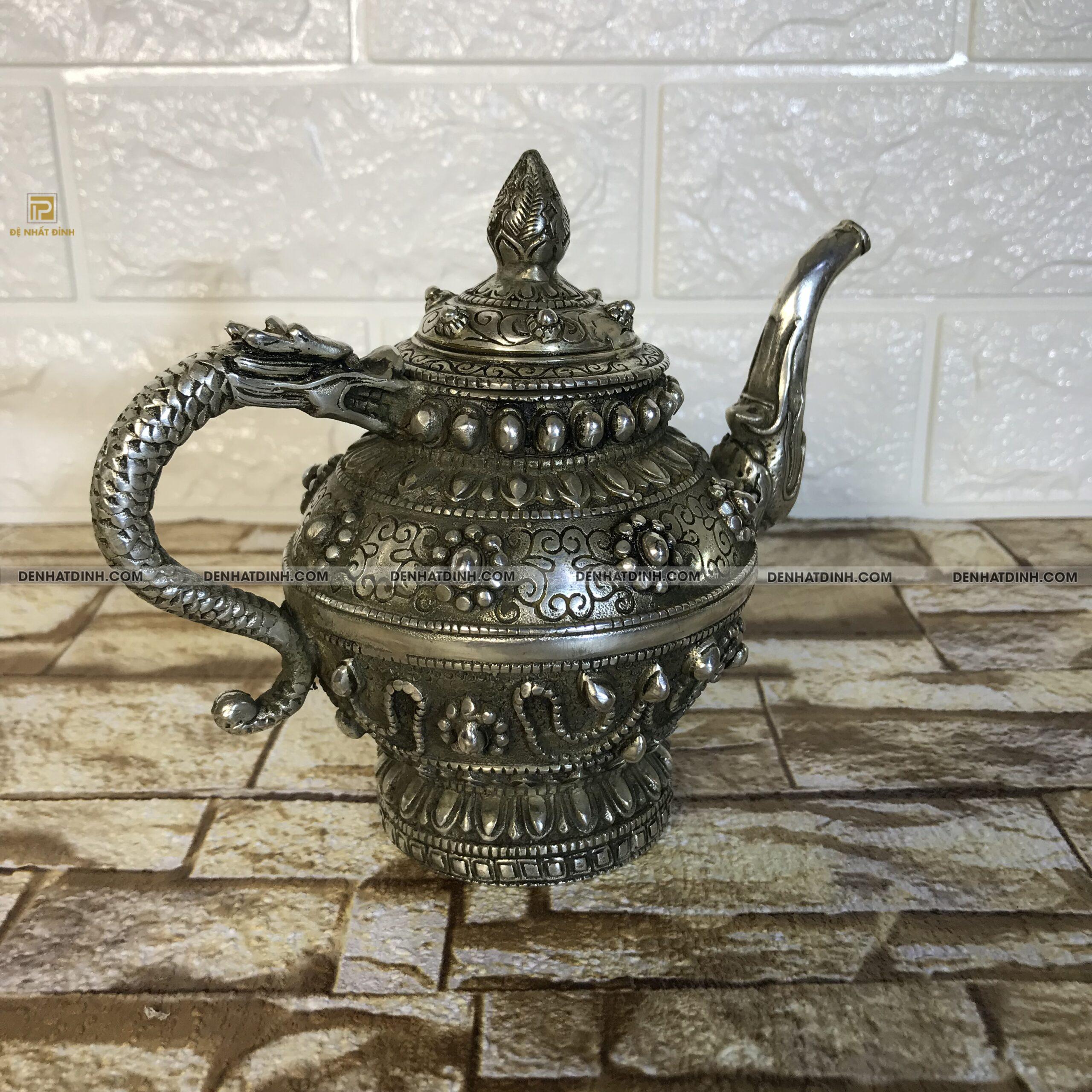 Ấm đồng cổ hoa văn rồng - Ảnh 4