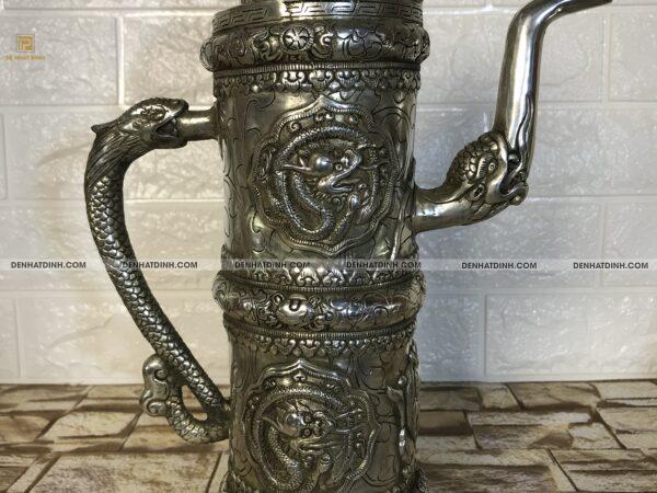 Ấm đồng cổ chạm rồng