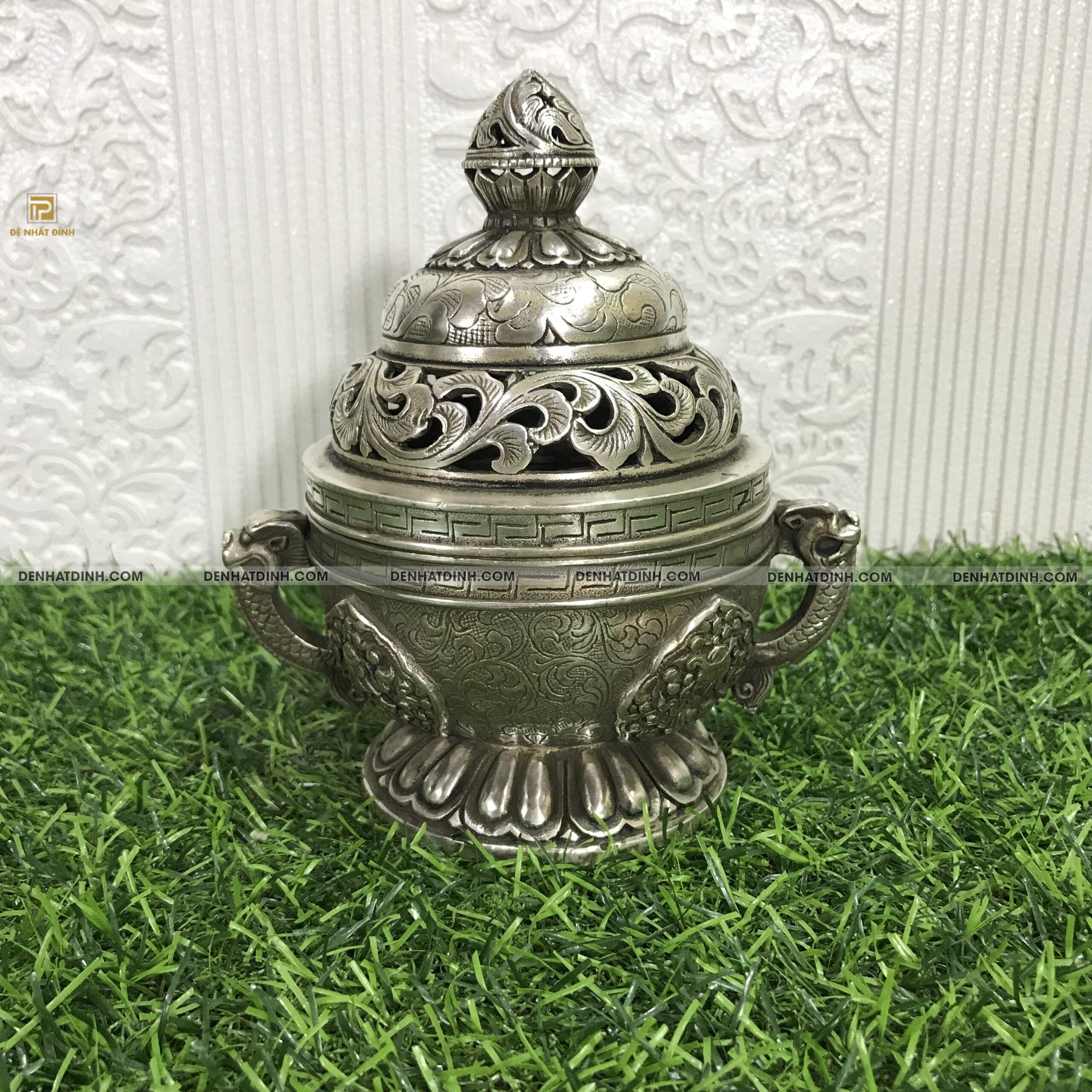 Lư hương bằng đồng thiết kế cổ - Ảnh 2