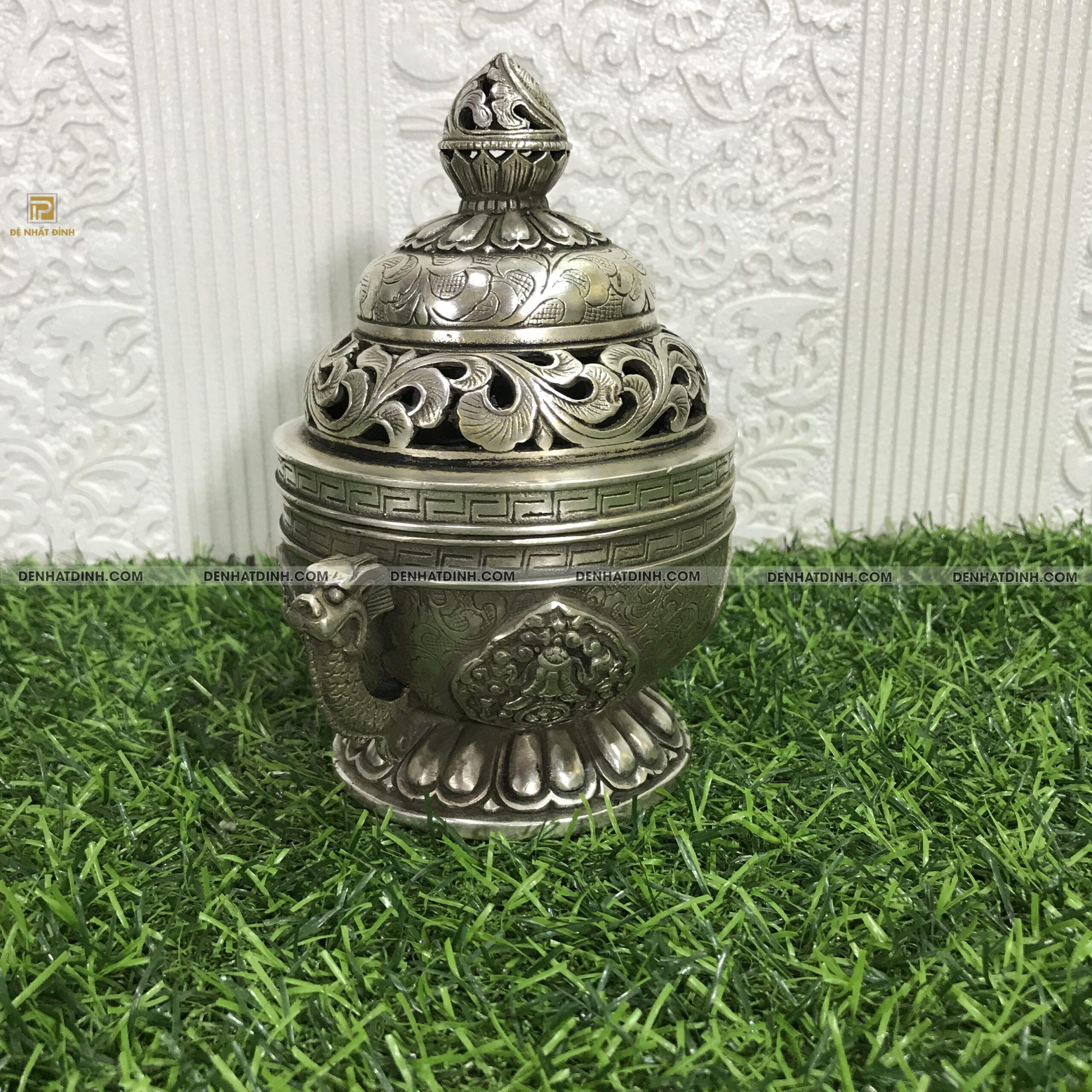 Lư hương bằng đồng thiết kế cổ - Ảnh 4