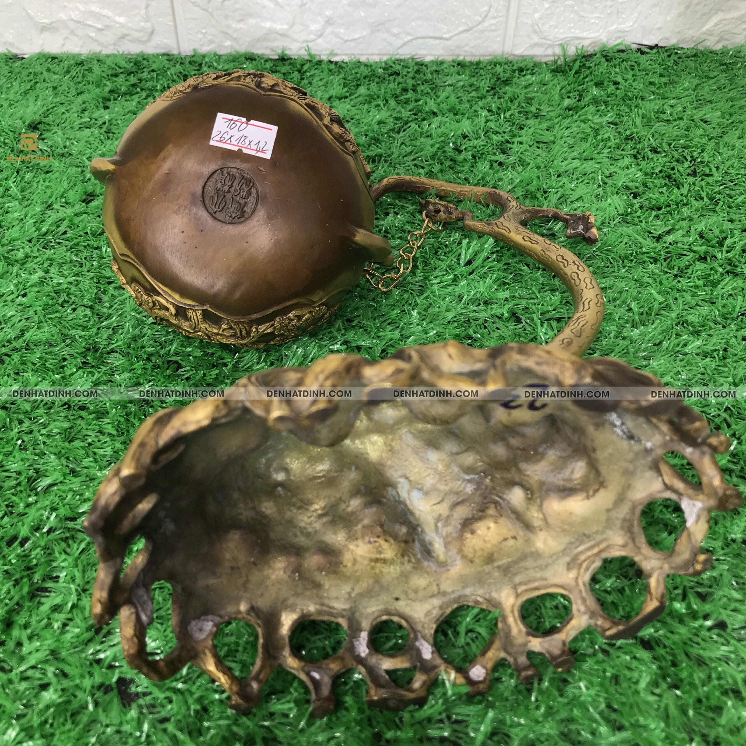 Lư đốt trầm bằng đồng treo cây tài lộc - Ảnh 6