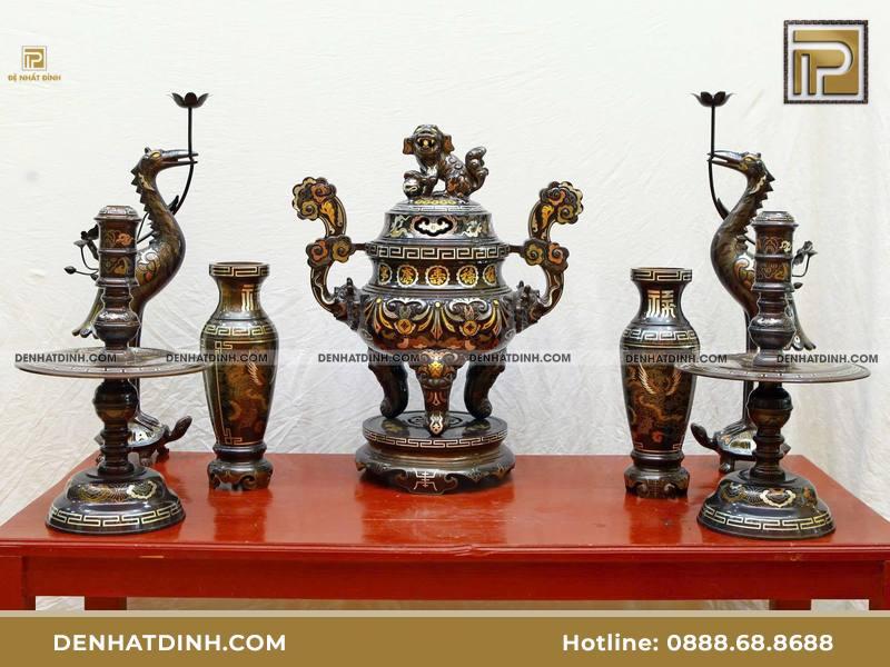 Báo giá đỉnh đồng khảm ngũ sắc