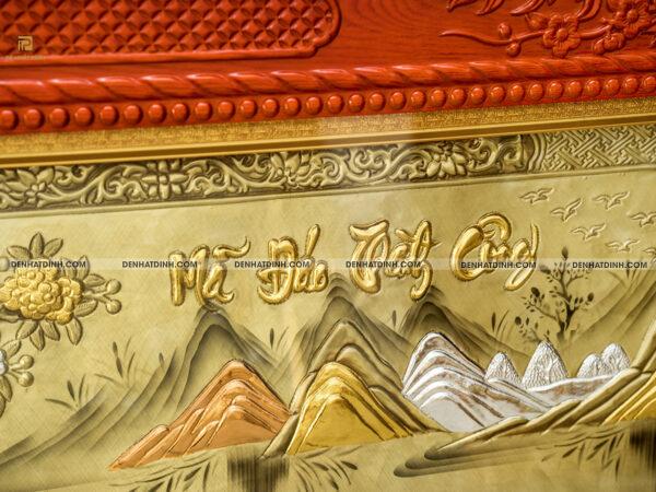 Alternative view of Tranh Đồng Mã Đáo Thành Công khung gỗ sồi nga
