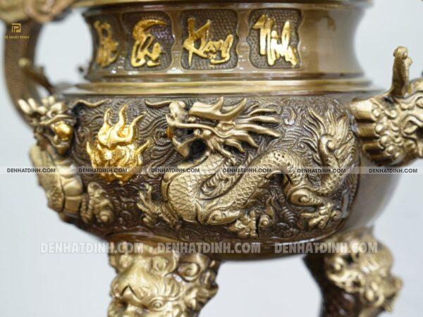Bộ Đỉnh Cuốn Thư Tam Sự Nến Phúc Lộc Thọ Khang Ninh Màu Hun Cổ - Ảnh 4