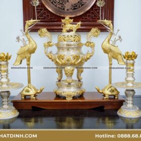 Kệ gỗ kê đỉnh đồng