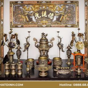 Bộ ngũ sự nhỏ mini gọn nhẹ cho bàn thờ gia tiên nhỏ