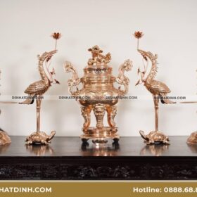 Giá bộ ngũ sự bằng đồng đỏ