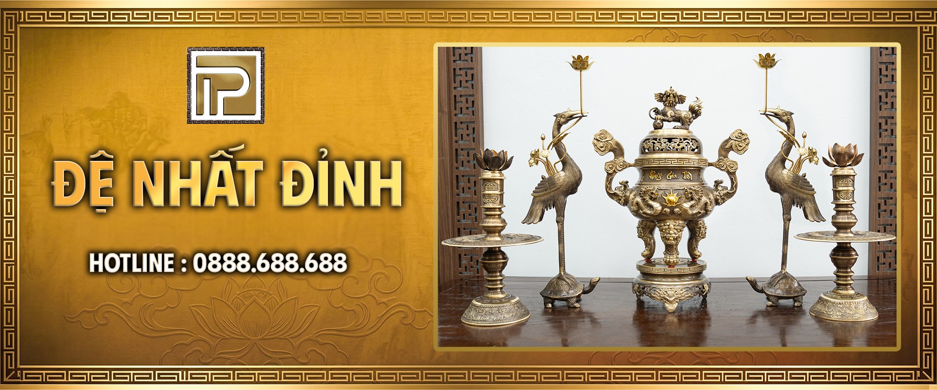 Đệ Nhất Đỉnh – bộ đỉnh đồng thờ cúng, hotline 0888.688.688